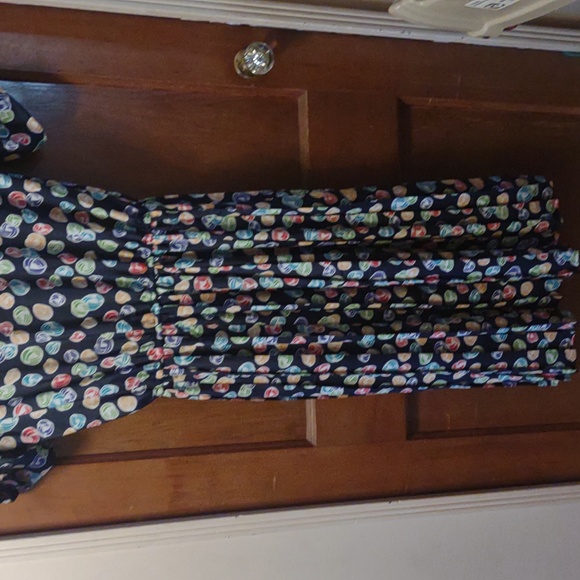 Vintage Liz Roberts 1970s maxi dress MCM modest pleated conservative candy balls - Picture 8 of 16